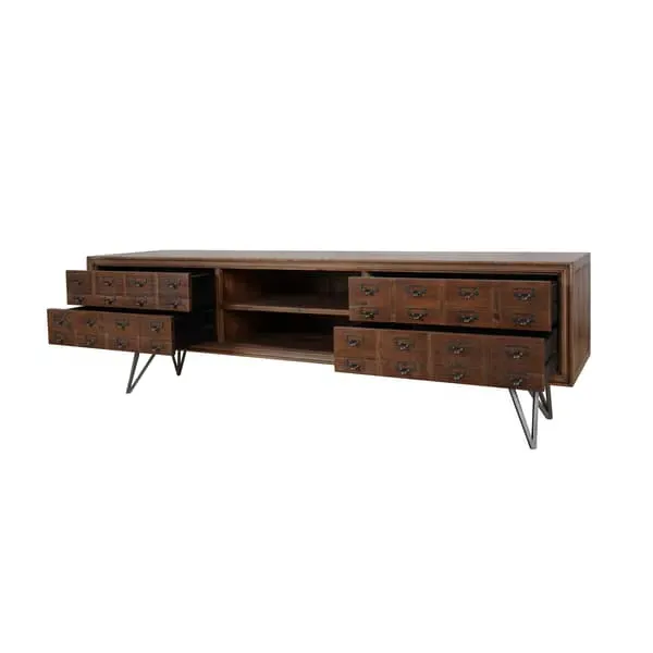 Lloyd Media Unit with Storage - Natural, Reclaimed Wood