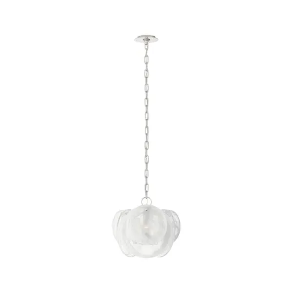 Loire Chandelier - Polished Nickel, Glass image