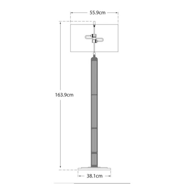 Longacre Floor Lamp with Grooved Stand - Bronze, Metal