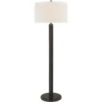 Longacre Floor Lamp with Grooved Stand - Bronze, Metal