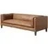 Low-Height Sofa with Square Lines - Bronze, Leather