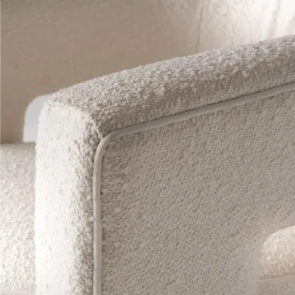 Madison Swivel Chair - Ivory, Boucle