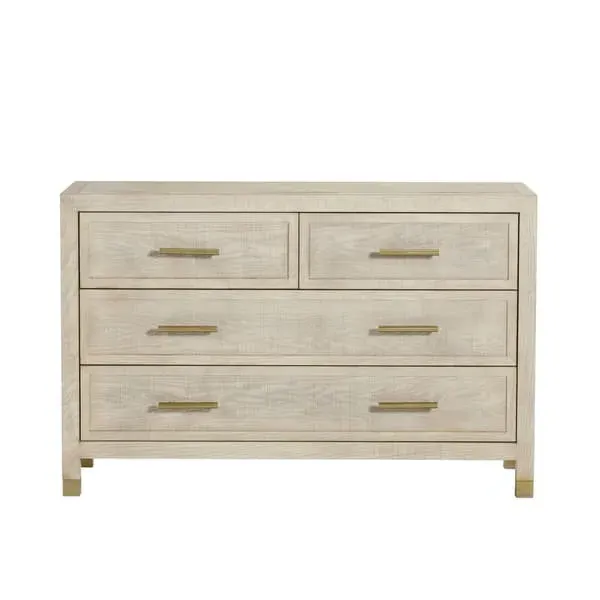 Medium Chest with Shelf and Brass Handle - Natural, Ash Wood
