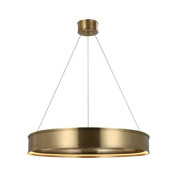 Medium Cylindrical Chandelier - Brass, Metal image