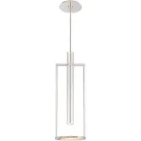 Medium Disc Pendant Light - Polished Nickel, Alabaster