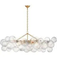 Medium Linear Chandelier - Gold, Glass