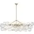 Medium Linear Chandelier - Gold, Glass