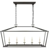 Medium Linear Lantern Pendant - Aged Iron, Steel