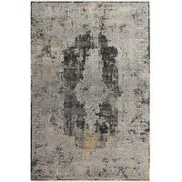 Medium Nain Style Rug - Charcoal, Low Pile