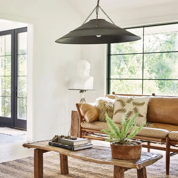 Medium Pendant Light - Black, Brass