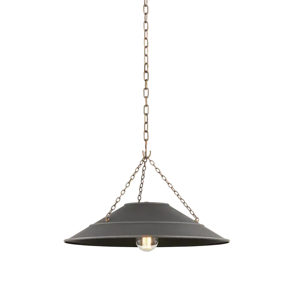 Medium Pendant Light - Black, Brass image