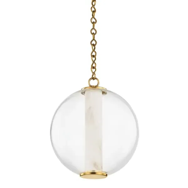 Medium Pendant Light - Brass, Alabaster