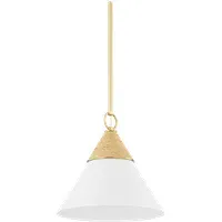 Medium Pendant Light - Brass, Mica