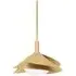 Medium Pendant Light Floral Design - Brass, Gold Leaf