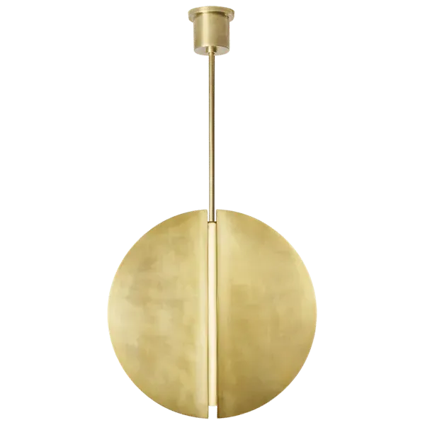 Medium Pendant Light Geometric Design - Brass, Metal