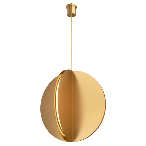 Medium Pendant Light Geometric Design - Brass, Metal