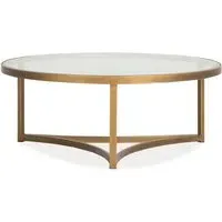 Medium Round Coffee Table - Brass, Glass