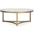 Medium Round Coffee Table - Brass, Glass