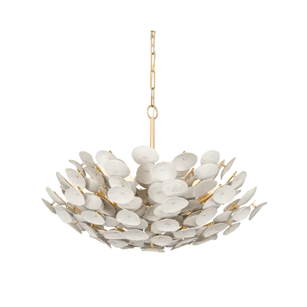 Medium Sculptural Chandelier - Gold, Natural Shell image