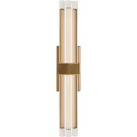 Medium Wall Light with Crystal - Brass