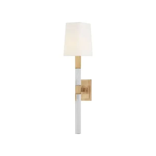 Medium Wall Light with Crystal - Brass, Metal image