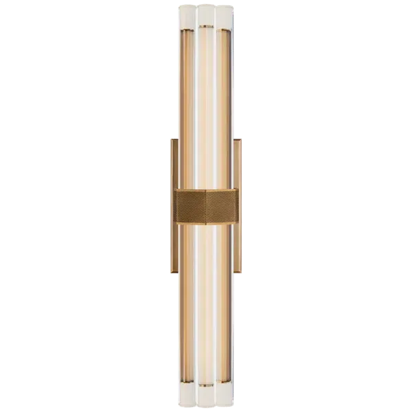 Medium Wall Light with Crystal - Brass