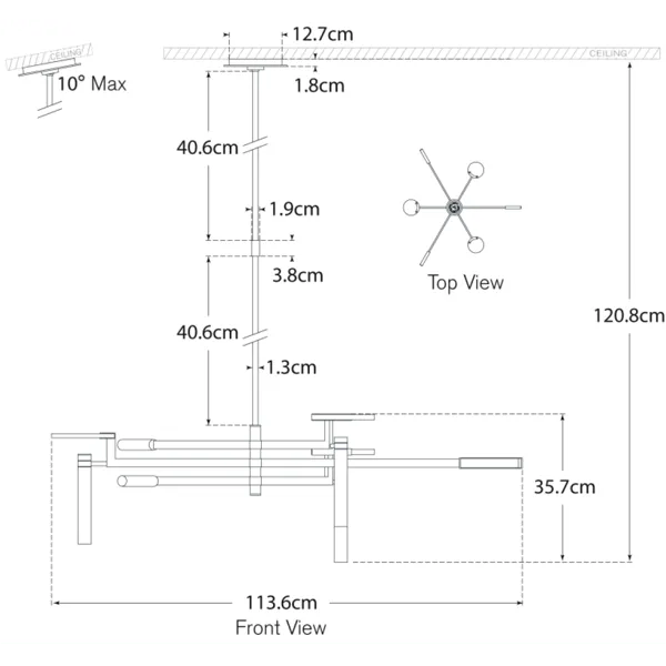 Melange Chandelier - Antique-Burnished Brass, Mixed