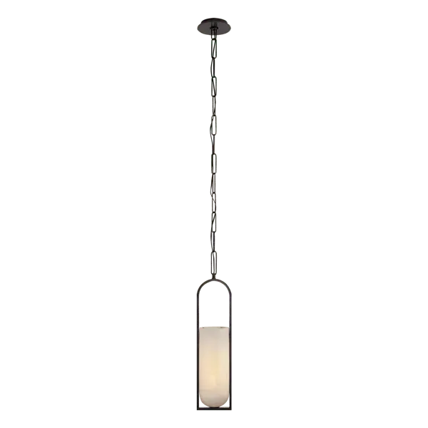 Melange Pendant Light with Alabaster - Bronze