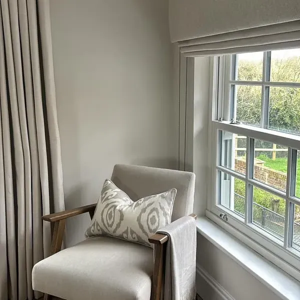 Mid-Century Armchair with Angled Legs - Ash Wood
