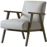 Mid-Century Armchair with Angled Legs - Ash Wood