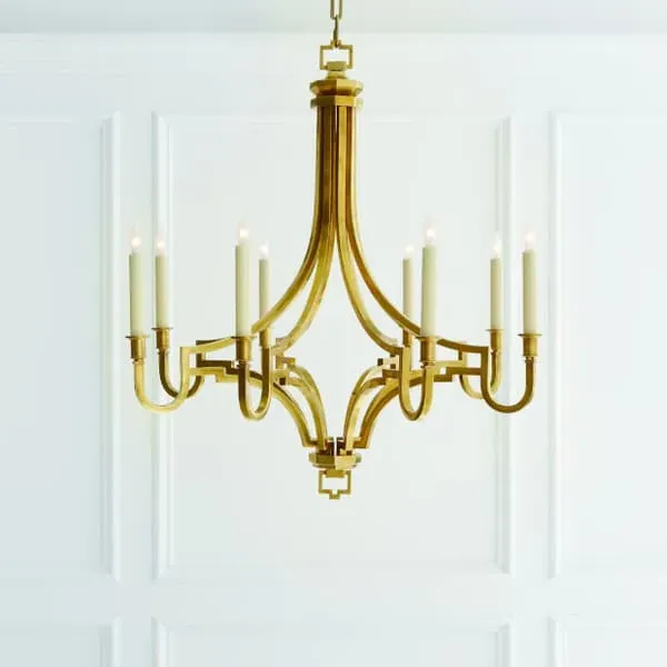 Mykonos Chandelier - Antique-Burnished Brass, Steel