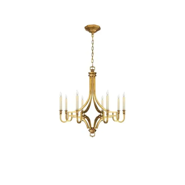 Mykonos Chandelier - Antique-Burnished Brass, Steel
