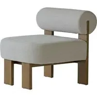 Occasional Chair with Bolster Back - Grey, Linen