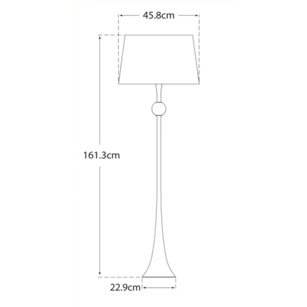Orb Floor Lamp with Shade - Aged Iron, Linen