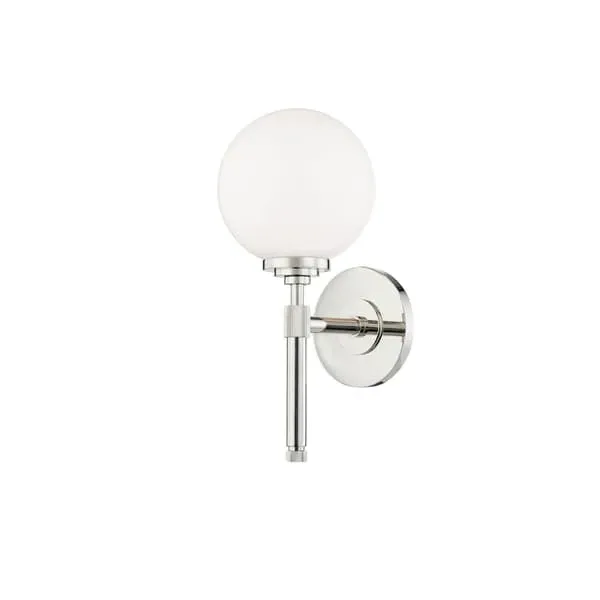 Orb Wall Light with Knurled Accents - Nickel image