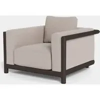 Outdoor Armchair with Cushion - Taupe, Aluminum