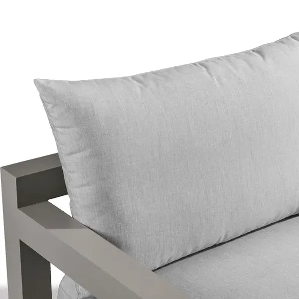 Outdoor Armchair with Cushions - Aluminium