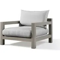 Outdoor Armchair with Cushions - Aluminium