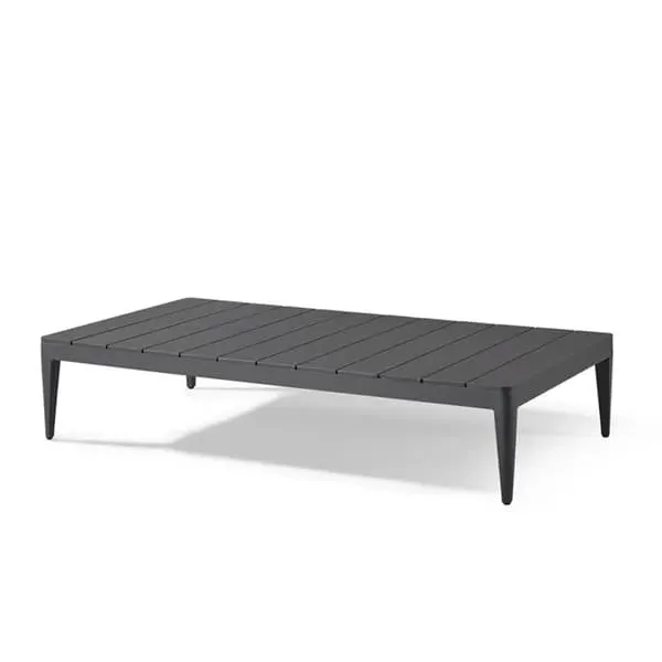 Outdoor Coffee Table Slatted - Grey, Aluminium image