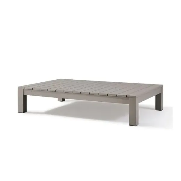 Outdoor Coffee Table - Taupe, Teak Wood image