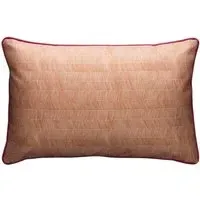 Outdoor Cushion with Herringbone Print - Orange