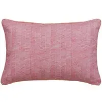Outdoor Cushion with Herringbone Print - Pink
