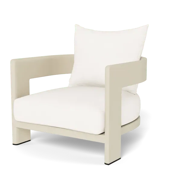 Outdoor Lounge Chair with Curves - Bone image