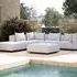 Outdoor Sectional Sofa with Scatter Cushions - Grey, Aluminium