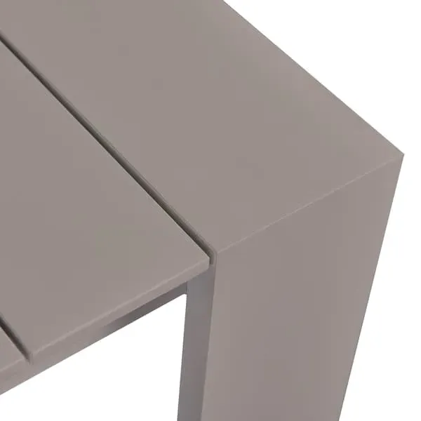 Outdoor Side Table - Taupe, Powder Coated Aluminium