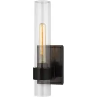 Outdoor Wall Light with Glass - Bronze, Metal