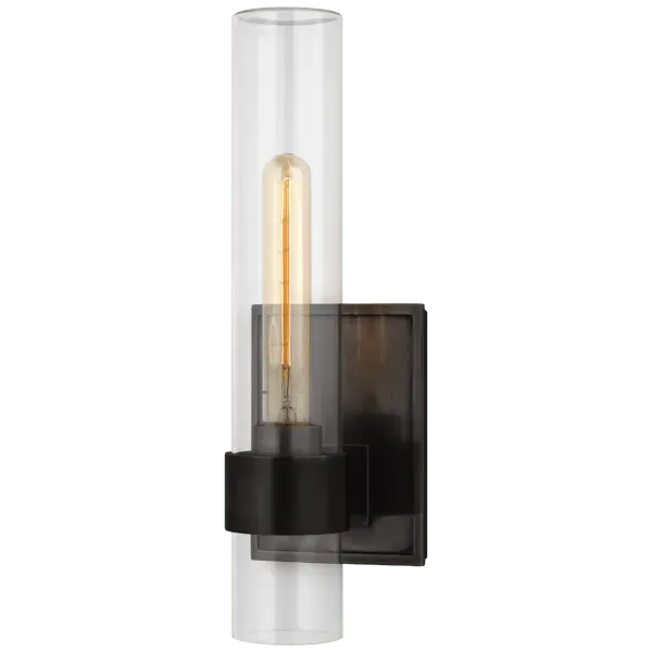 Outdoor Wall Light with Glass - Bronze, Metal