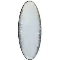 Oval Mirror with Distressed Edge - Bronze, Metal