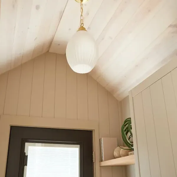Oval Pendant Light - Brass, Glass