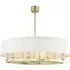 Oval Pendant Light with Drum Shade - Brass